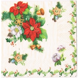 Serwetka do decoupage -417- stoik / tło ecru